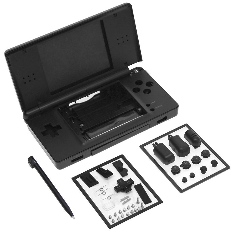 OSTENT Full Repair Parts Replacement Housing Shell Case Kit for Nintendo DS Lite NDSL Color Black - Image 1